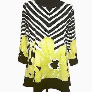 Venue Stretch Jersey Print Scoop Neck Tunic Top Women's Sz Small